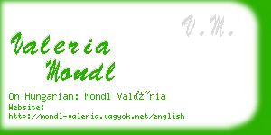 valeria mondl business card